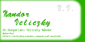nandor veliczky business card